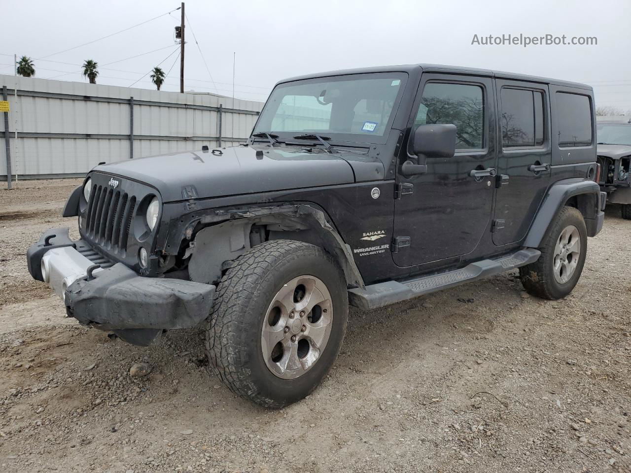 2014 Jeep Wrangler Unlimited Sahara Black vin: 1C4BJWEGXEL121865