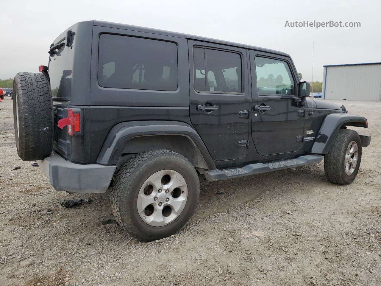 2014 Jeep Wrangler Unlimited Sahara Black vin: 1C4BJWEGXEL121865