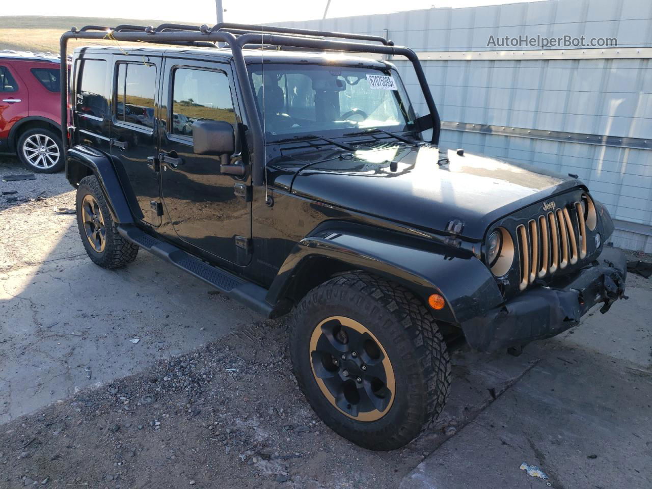 2014 Jeep Wrangler Unlimited Sahara Black vin: 1C4BJWEGXEL150170