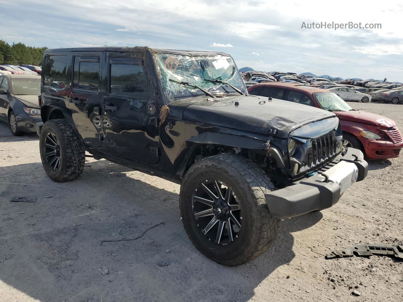 2014 Jeep Wrangler Unlimited Sahara Черный vin: 1C4BJWEGXEL200338