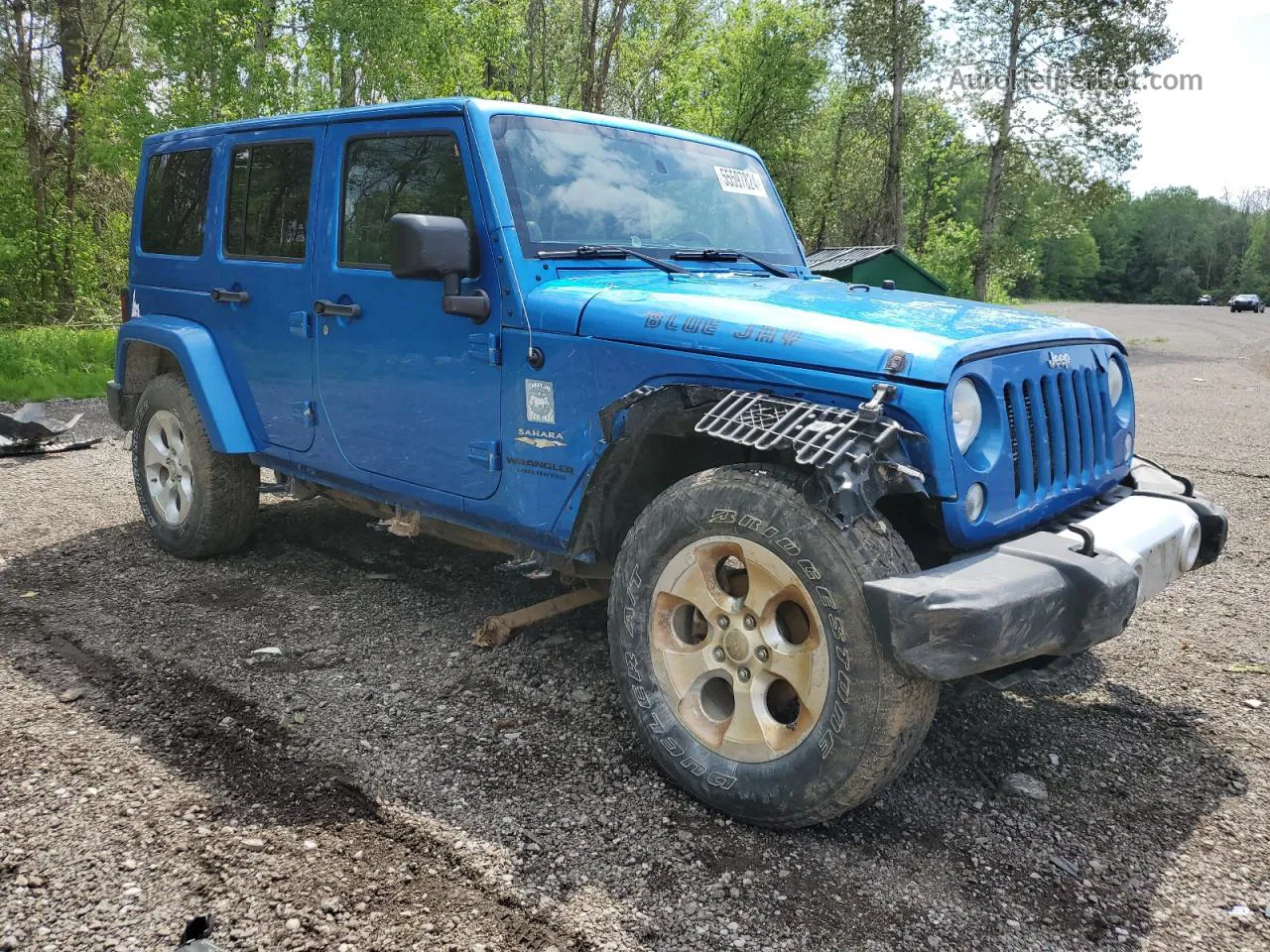 2014 Jeep Wrangler Unlimited Sahara Синий vin: 1C4BJWEGXEL247840