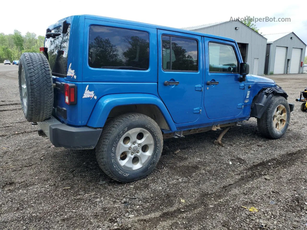 2014 Jeep Wrangler Unlimited Sahara Синий vin: 1C4BJWEGXEL247840