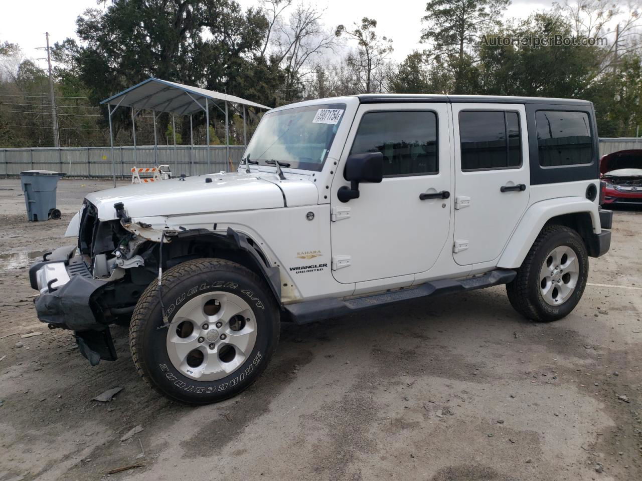 2014 Jeep Wrangler Unlimited Sahara White vin: 1C4BJWEGXEL306188