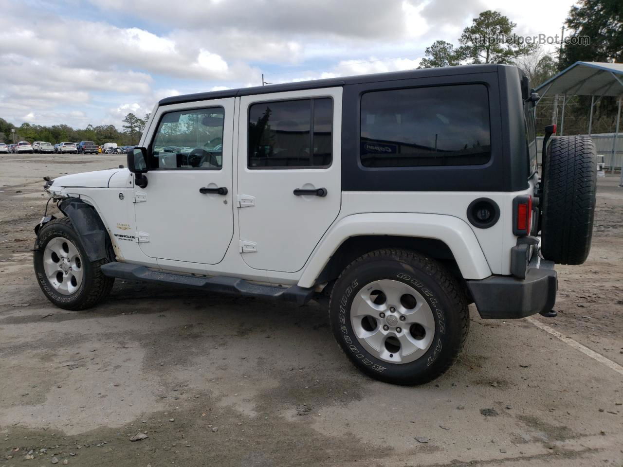 2014 Jeep Wrangler Unlimited Sahara White vin: 1C4BJWEGXEL306188