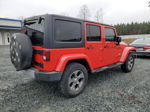 2014 Jeep Wrangler Unlimited Sahara Red vin: 1C4BJWEGXEL326649