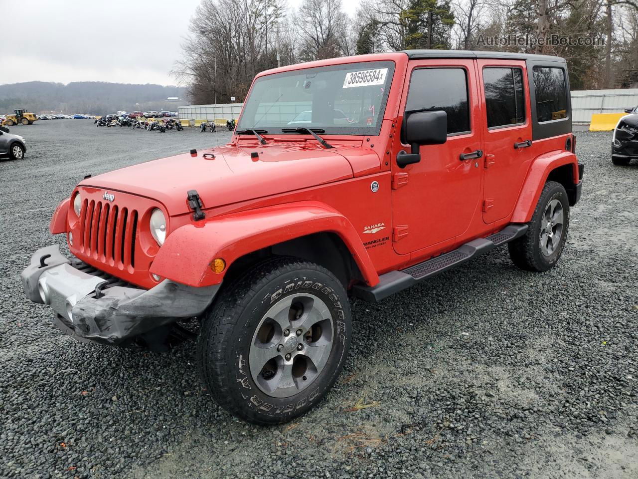 2014 Jeep Wrangler Unlimited Sahara Red vin: 1C4BJWEGXEL326649