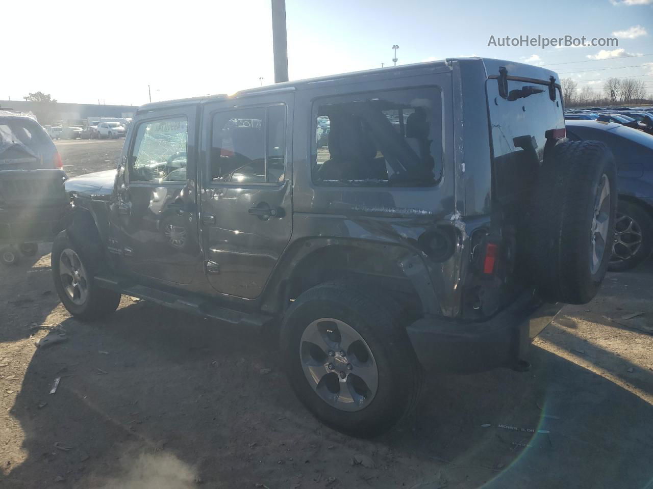 2017 Jeep Wrangler Unlimited Sahara Gray vin: 1C4BJWEGXHL543784