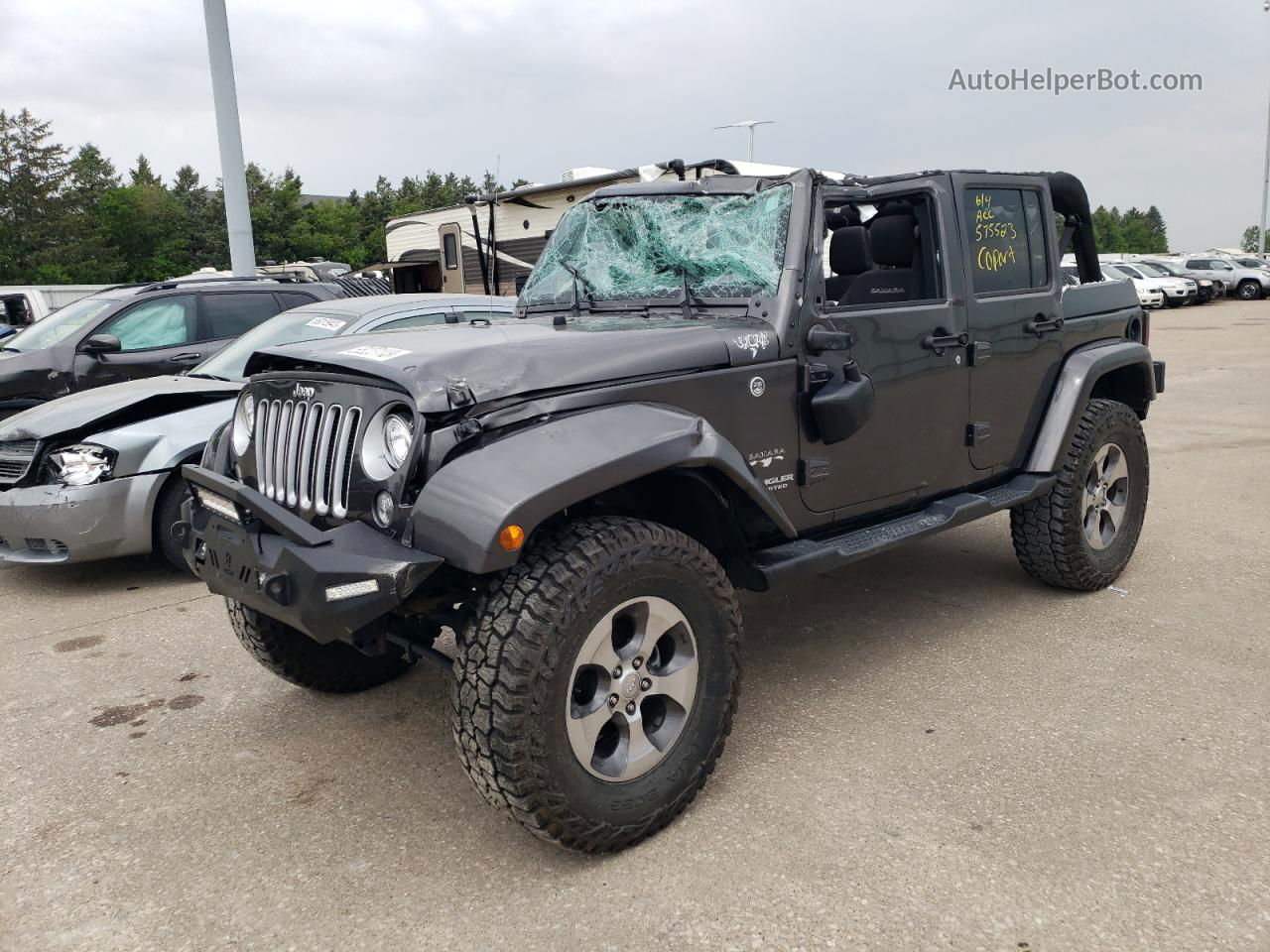 2017 Jeep Wrangler Unlimited Sahara Black vin: 1C4BJWEGXHL575523