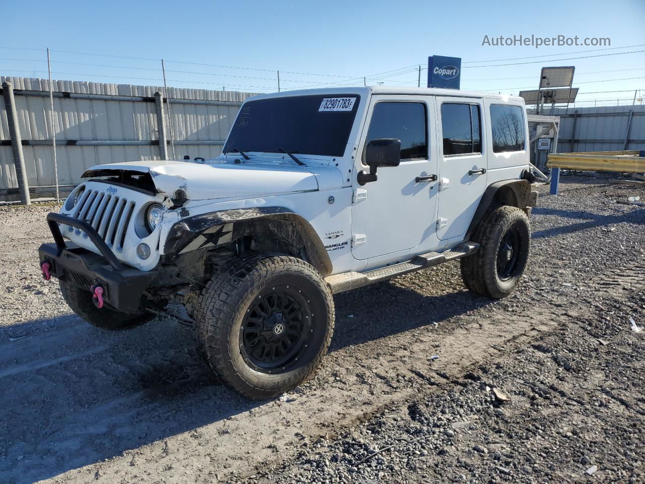 2017 Jeep Wrangler Unlimited Sahara White vin: 1C4BJWEGXHL748733