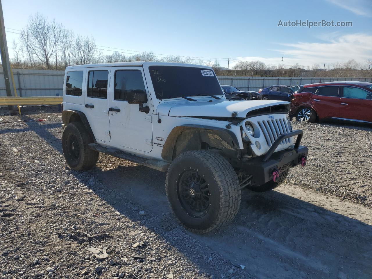 2017 Jeep Wrangler Unlimited Sahara White vin: 1C4BJWEGXHL748733