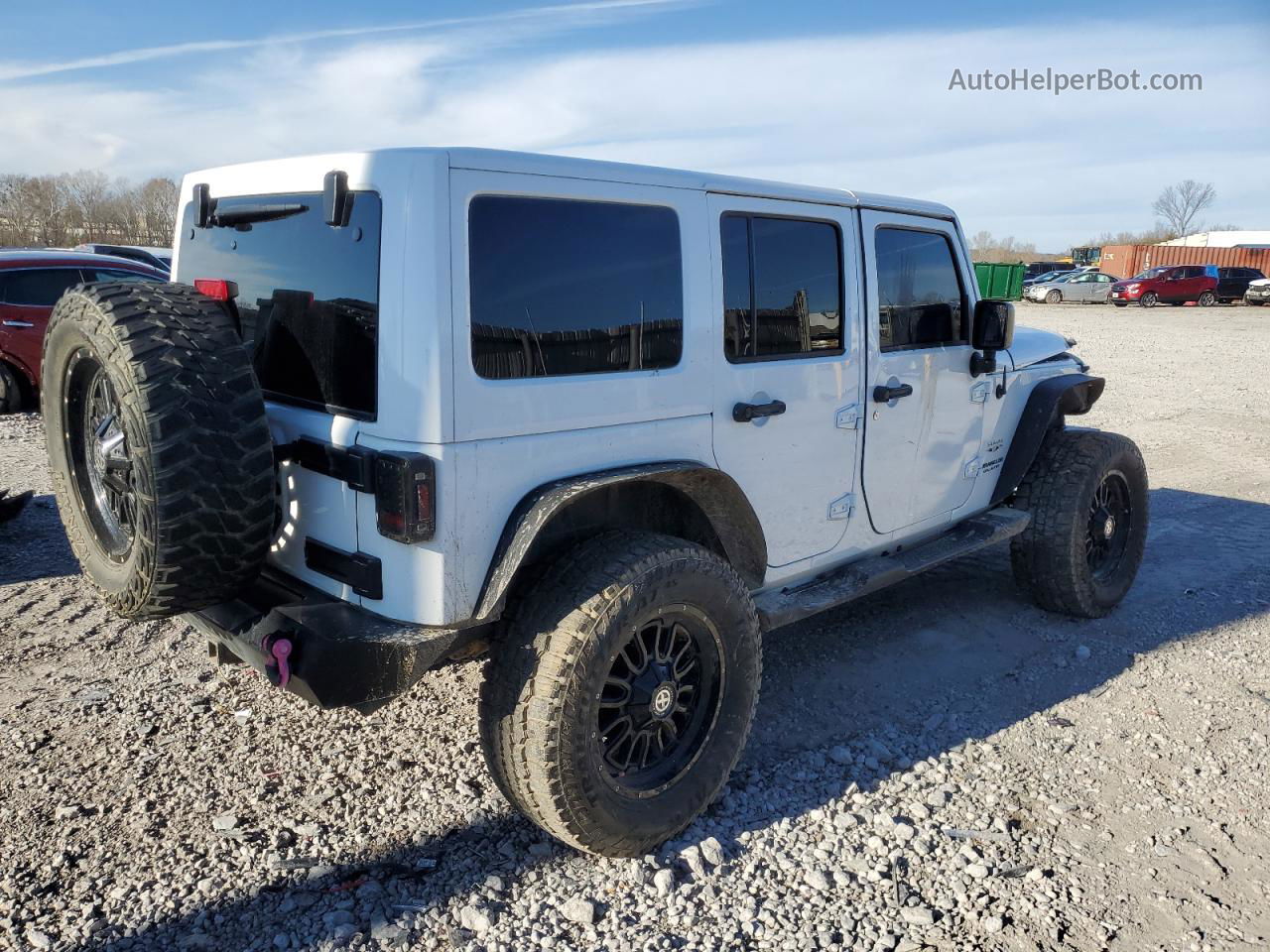 2017 Jeep Wrangler Unlimited Sahara White vin: 1C4BJWEGXHL748733