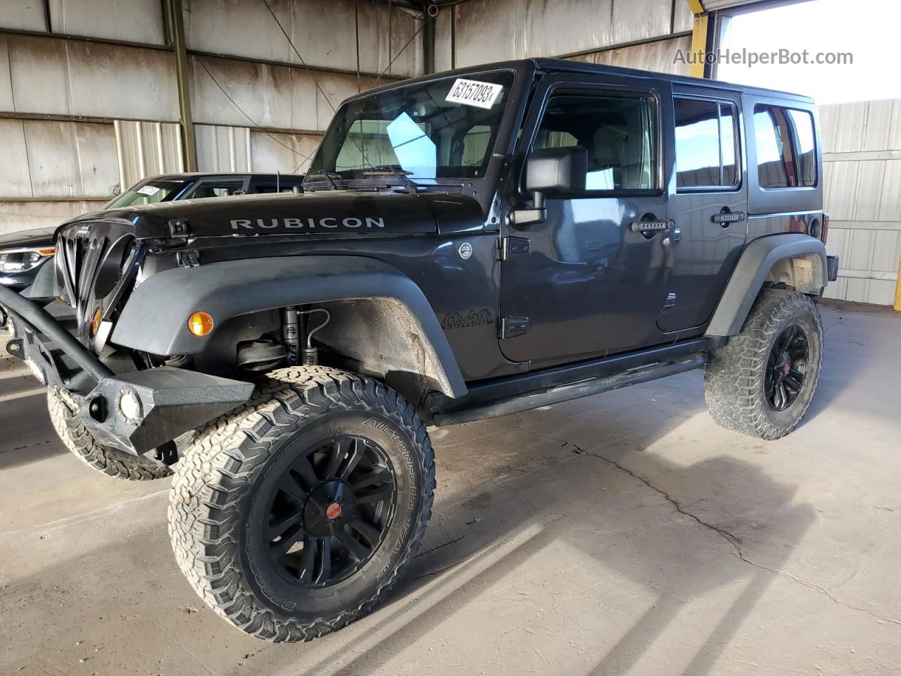 2017 Jeep Wrangler Unlimited Rubicon Gray vin: 1C4BJWFG0HL568028