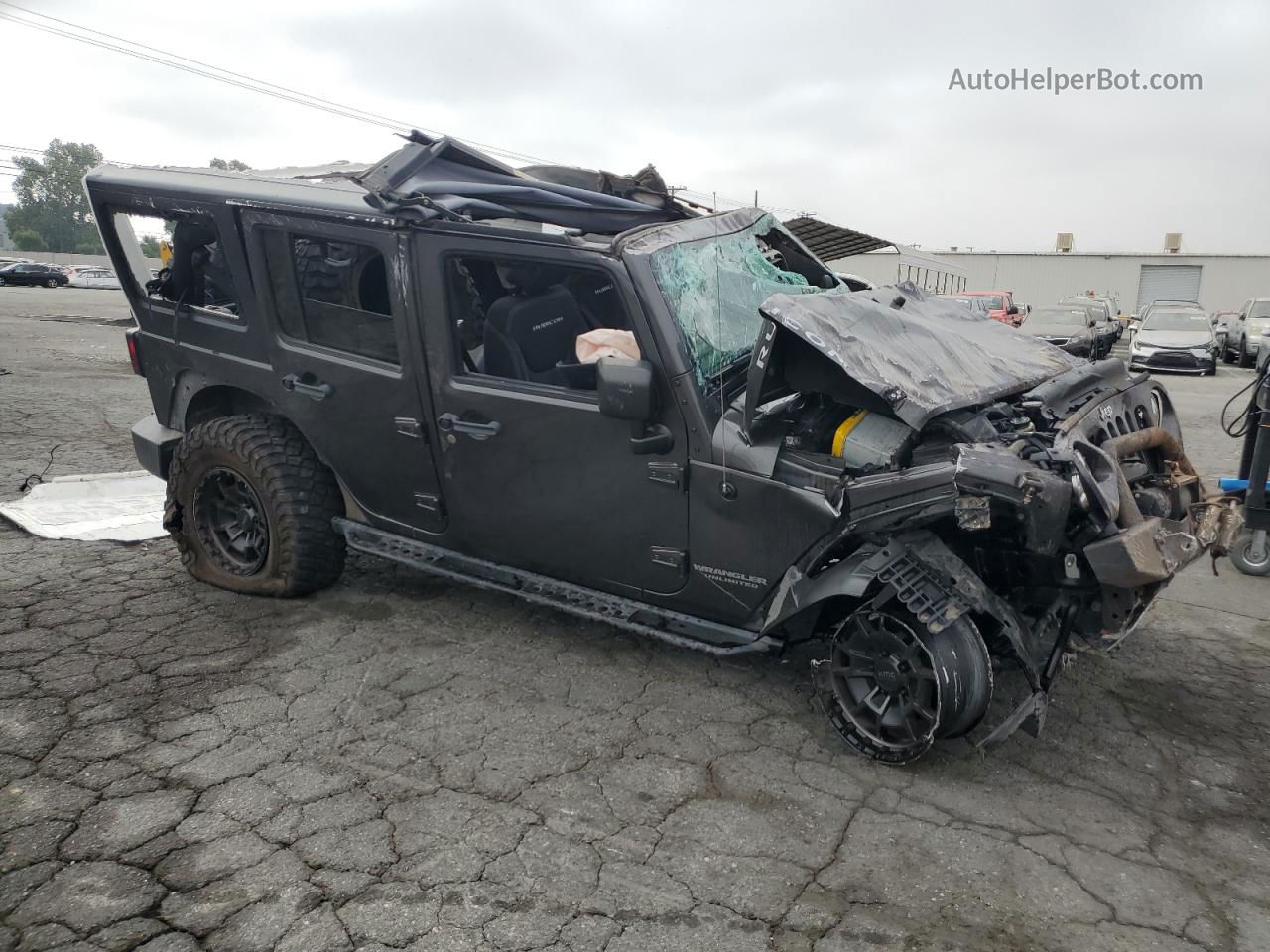 2014 Jeep Wrangler Unlimited Rubicon Gray vin: 1C4BJWFG1EL167907