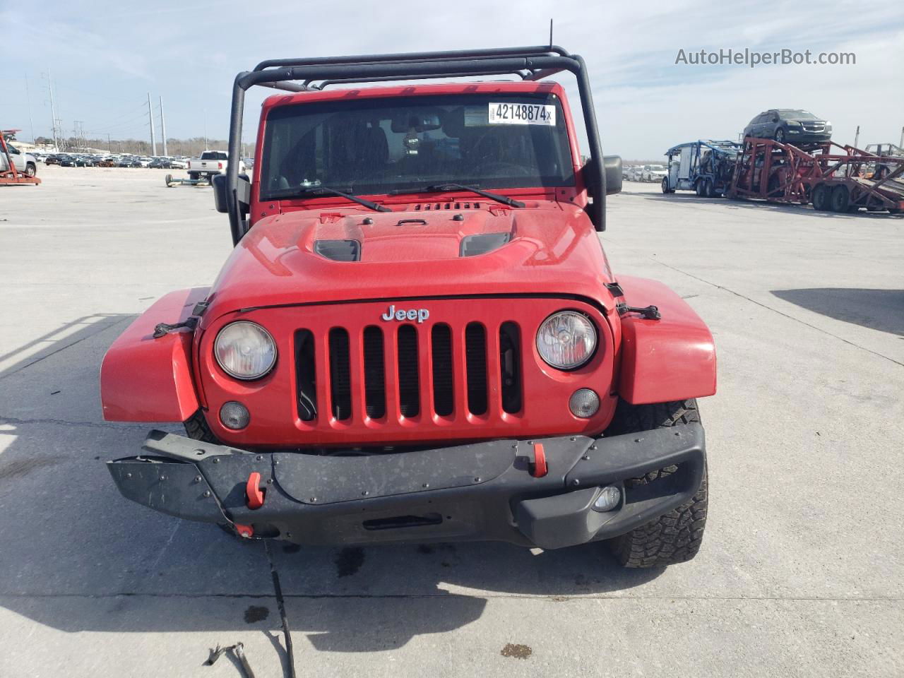 2014 Jeep Wrangler Unlimited Rubicon Red vin: 1C4BJWFG1EL232836