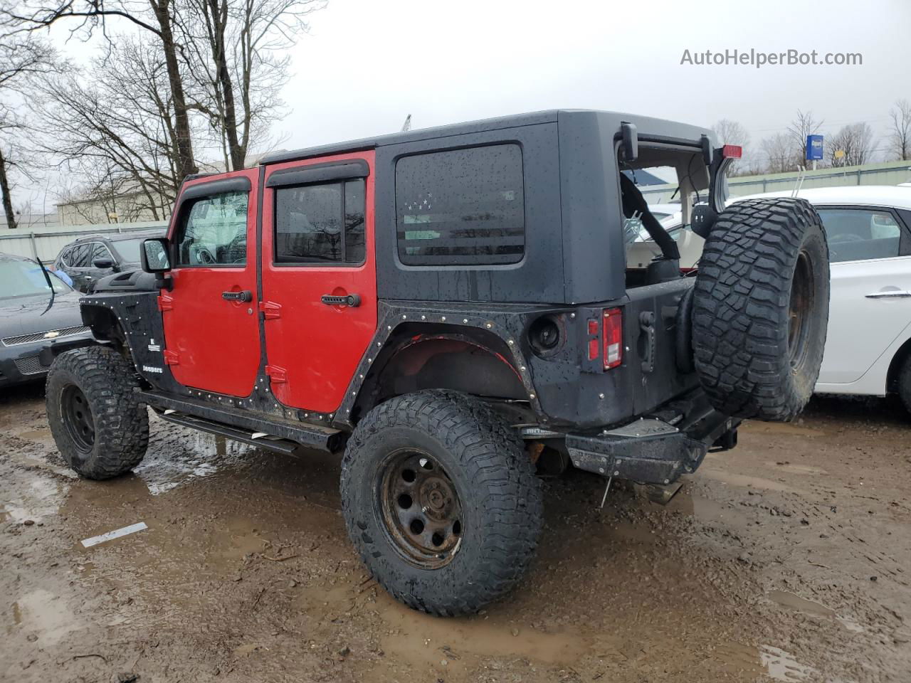 2014 Jeep Wrangler Unlimited Rubicon Red vin: 1C4BJWFG1EL274567