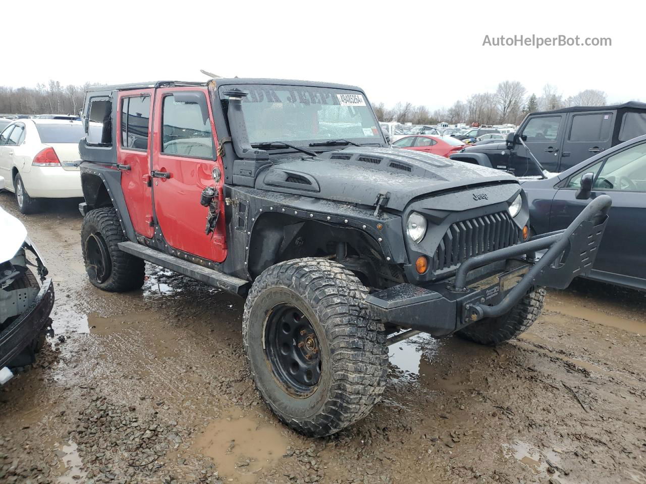 2014 Jeep Wrangler Unlimited Rubicon Red vin: 1C4BJWFG1EL274567