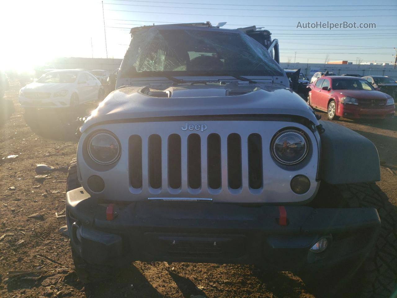 2014 Jeep Wrangler Unlimited Rubicon Gray vin: 1C4BJWFG3EL188290