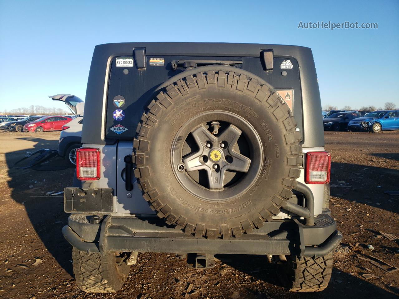 2014 Jeep Wrangler Unlimited Rubicon Gray vin: 1C4BJWFG3EL188290