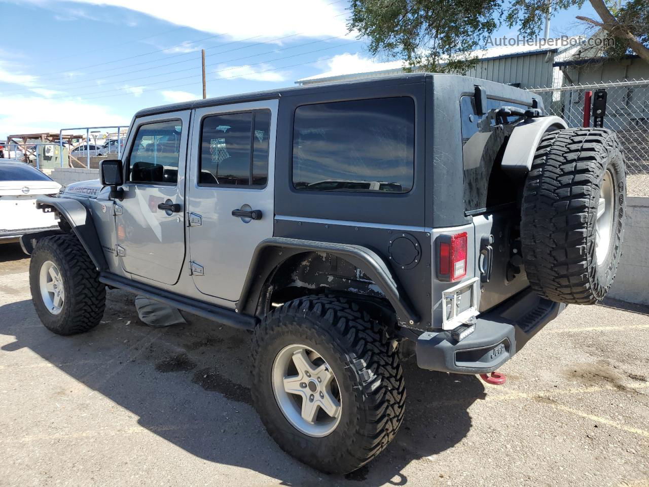 2014 Jeep Wrangler Unlimited Rubicon Silver vin: 1C4BJWFG4EL292027