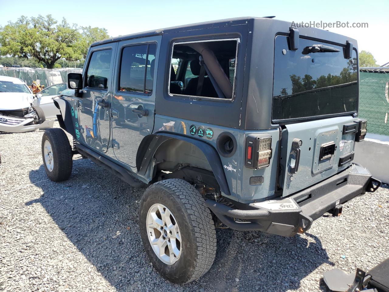 2014 Jeep Wrangler Unlimited Rubicon Gray vin: 1C4BJWFG5EL188937