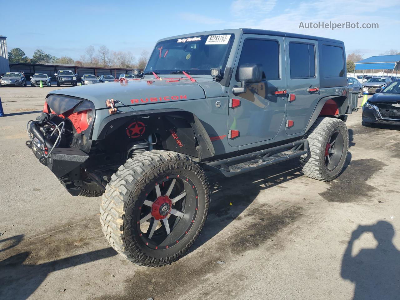 2014 Jeep Wrangler Unlimited Rubicon Gray vin: 1C4BJWFG5EL220527