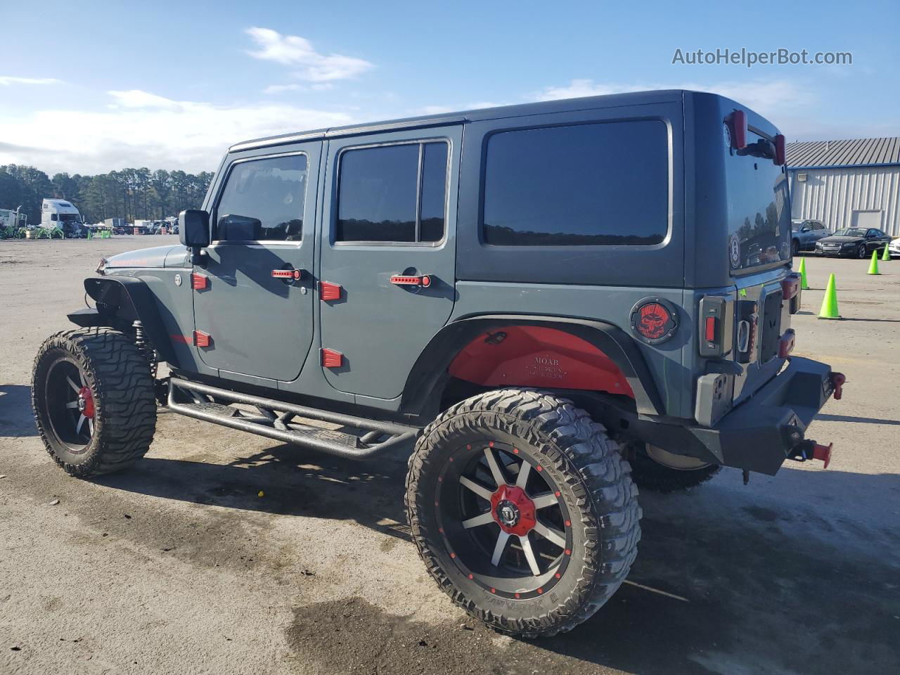 2014 Jeep Wrangler Unlimited Rubicon Gray vin: 1C4BJWFG5EL220527