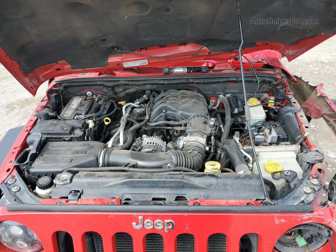 2014 Jeep Wrangler Unlimited Rubicon Red vin: 1C4BJWFG7EL151338