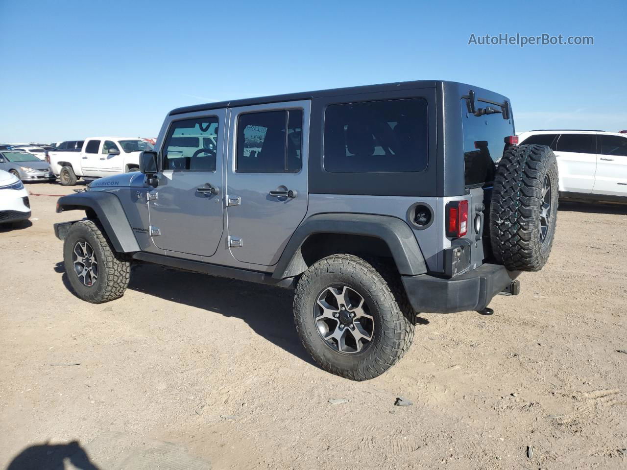 2014 Jeep Wrangler Unlimited Rubicon Silver vin: 1C4BJWFG7EL160296