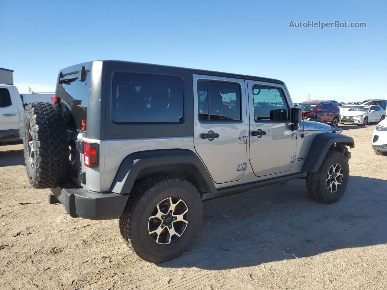 2014 Jeep Wrangler Unlimited Rubicon Silver vin: 1C4BJWFG7EL160296