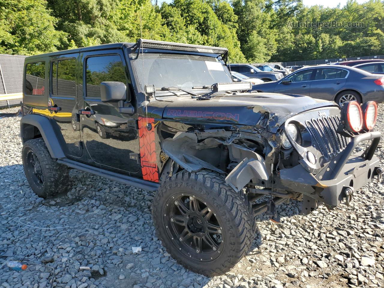 2017 Jeep Wrangler Unlimited Rubicon Черный vin: 1C4BJWFG7HL548908