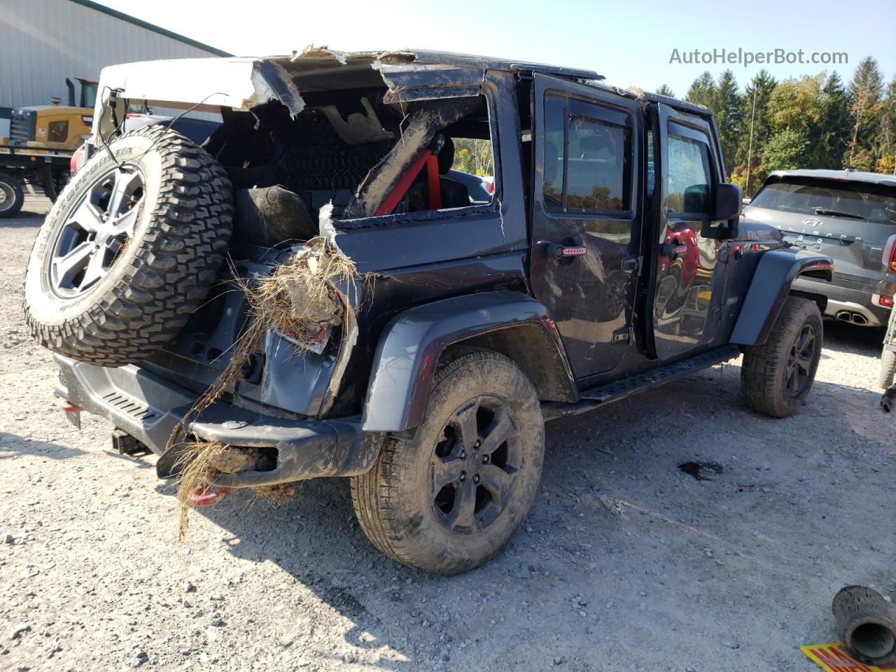 2017 Jeep Wrangler Unlimited Rubicon Gray vin: 1C4BJWFG7HL700816