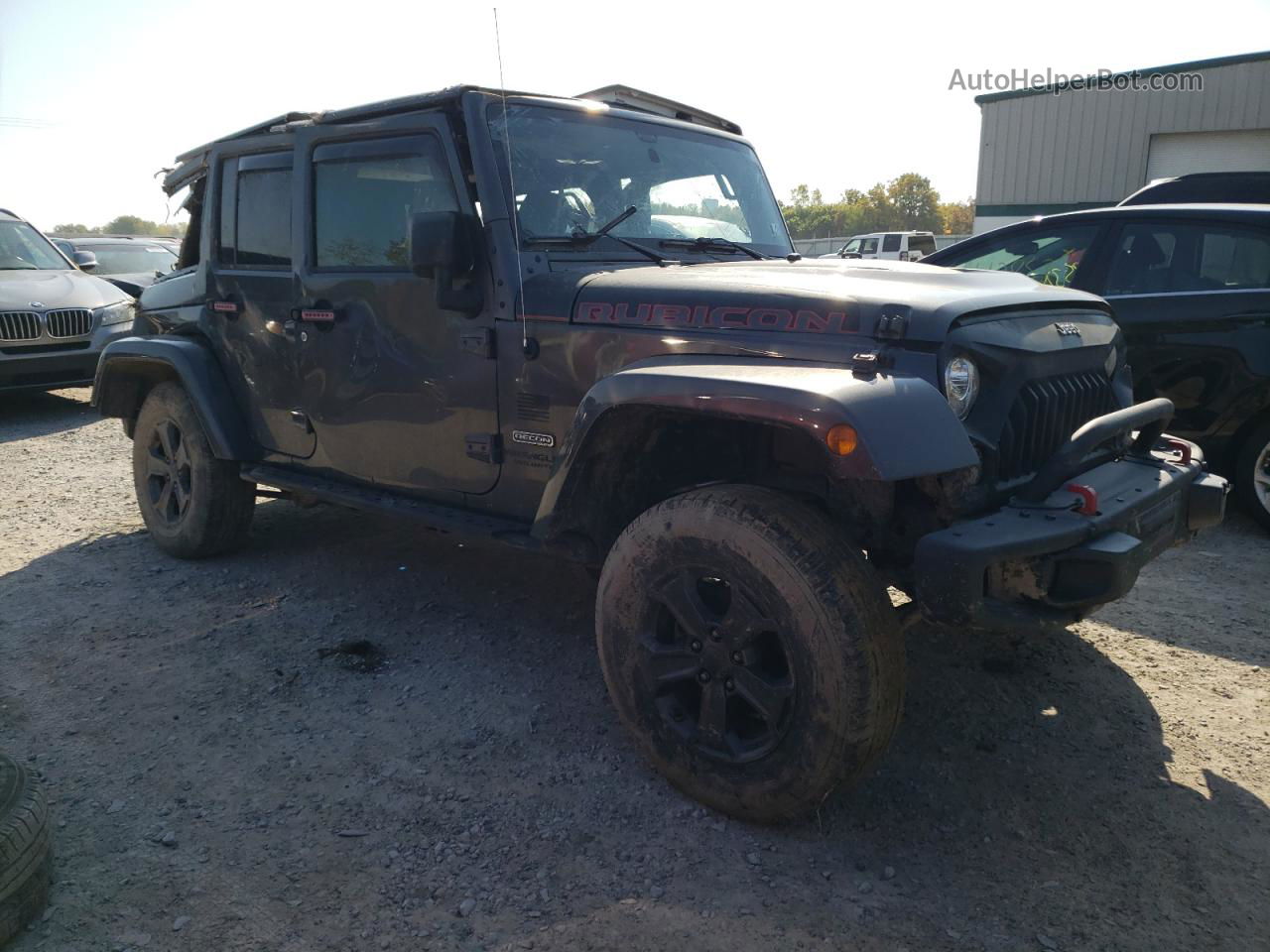 2017 Jeep Wrangler Unlimited Rubicon Gray vin: 1C4BJWFG7HL700816