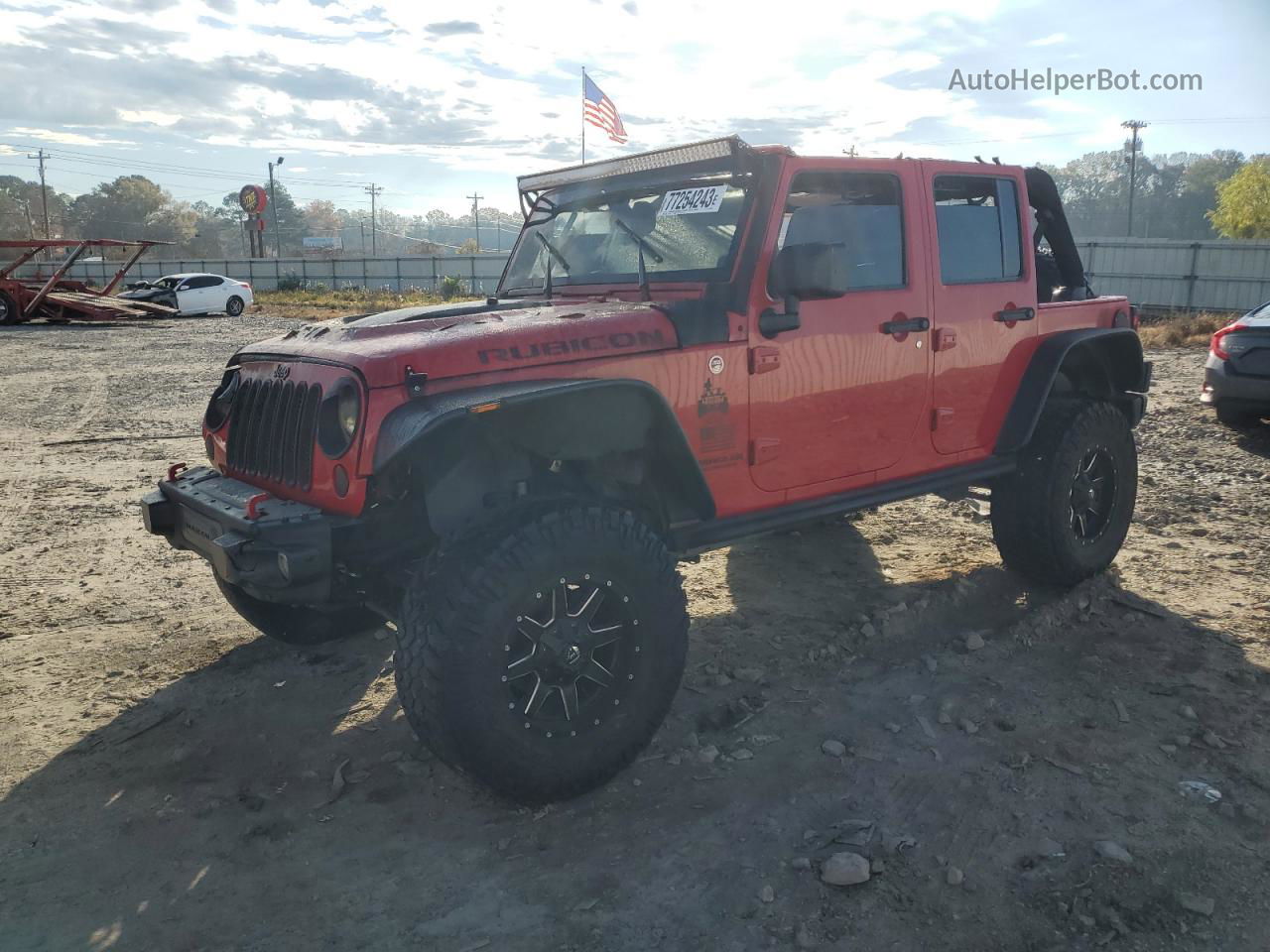 2014 Jeep Wrangler Unlimited Rubicon Красный vin: 1C4BJWFG9EL306567