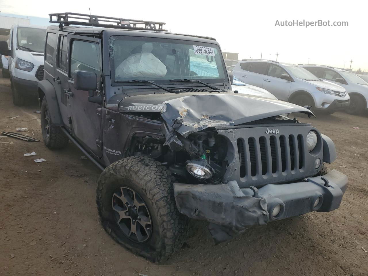 2017 Jeep Wrangler Unlimited Rubicon Gray vin: 1C4BJWFG9HL624354