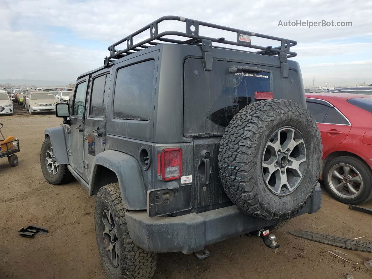 2017 Jeep Wrangler Unlimited Rubicon Gray vin: 1C4BJWFG9HL624354