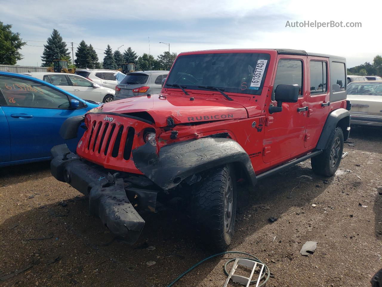 2017 Jeep Wrangler Unlimited Rubicon Red vin: 1C4BJWFG9HL626928