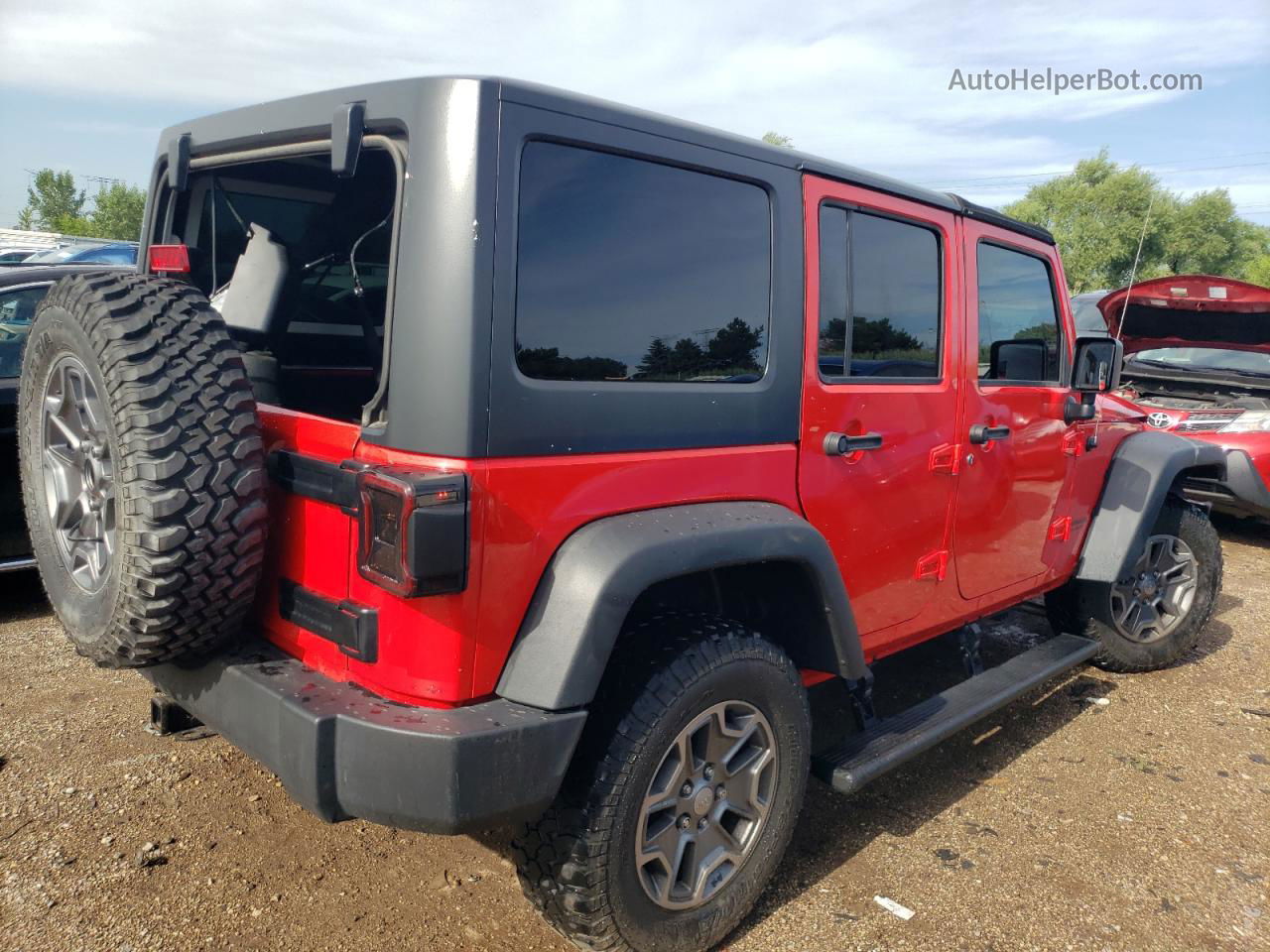 2017 Jeep Wrangler Unlimited Rubicon Red vin: 1C4BJWFG9HL626928