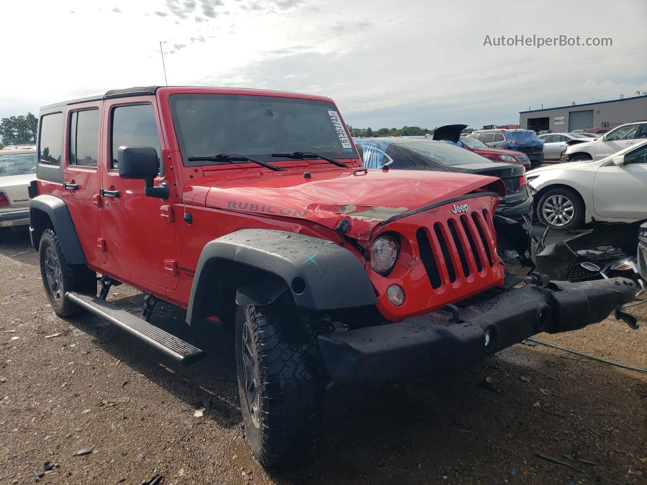 2017 Jeep Wrangler Unlimited Rubicon Red vin: 1C4BJWFG9HL626928