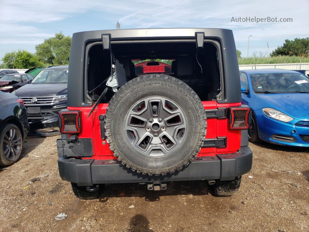 2017 Jeep Wrangler Unlimited Rubicon Red vin: 1C4BJWFG9HL626928