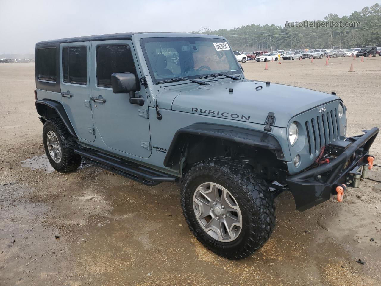 2014 Jeep Wrangler Unlimited Rubicon Gray vin: 1C4BJWFGXEL244435