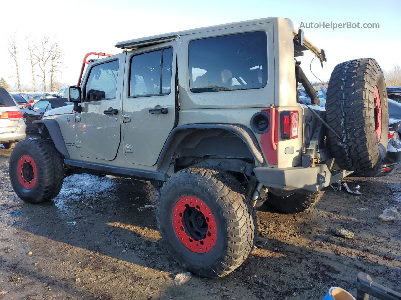 2017 Jeep Wrangler Unlimited Rubicon Tan vin: 1C4BJWFGXHL667083