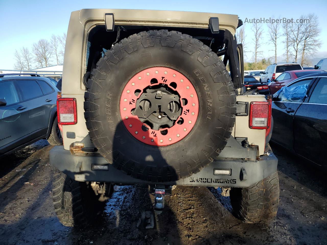 2017 Jeep Wrangler Unlimited Rubicon Tan vin: 1C4BJWFGXHL667083