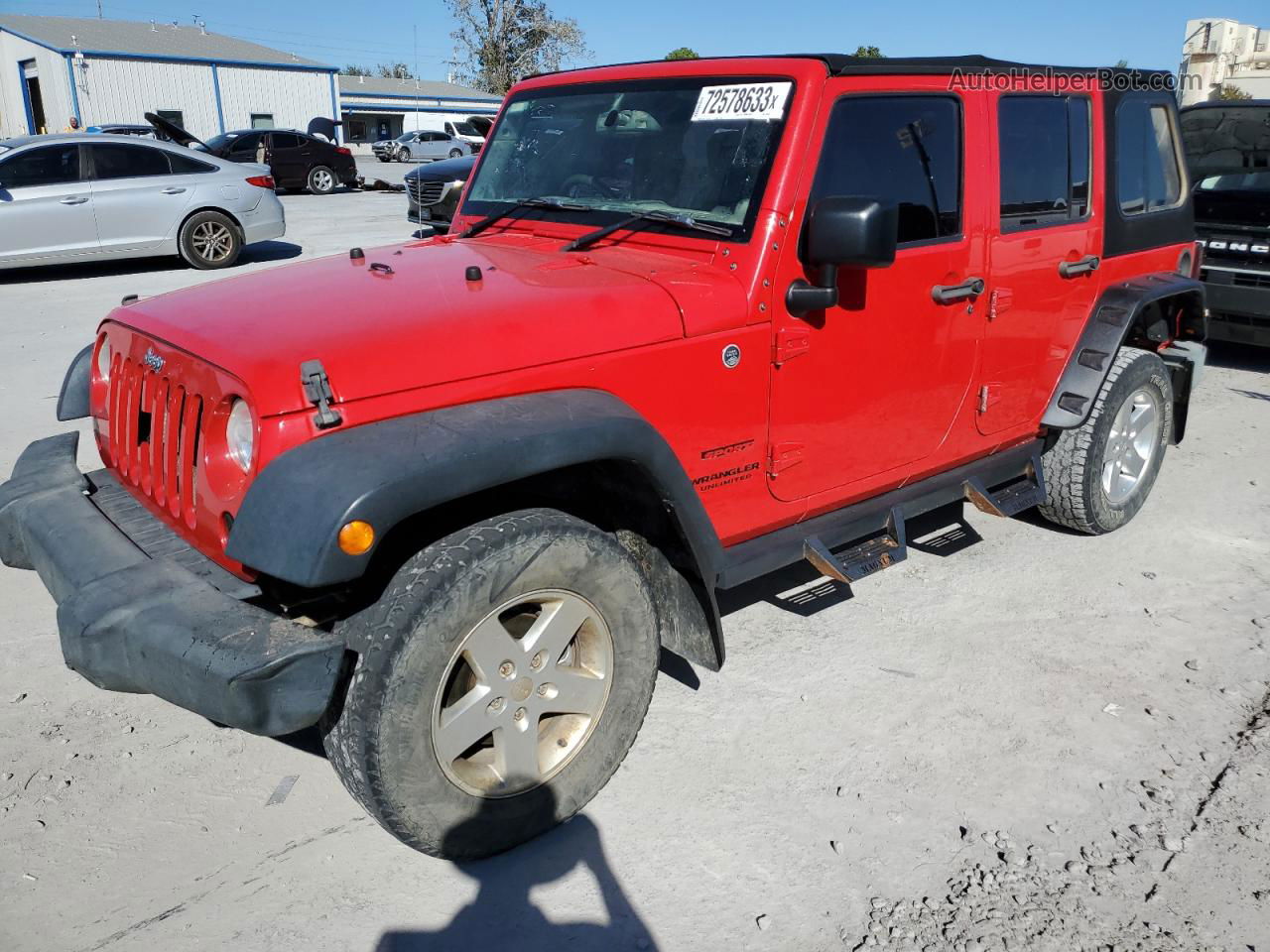 2014 Jeep Wrangler Unlimited Sport Red vin: 1C4BJWKG1EL328407