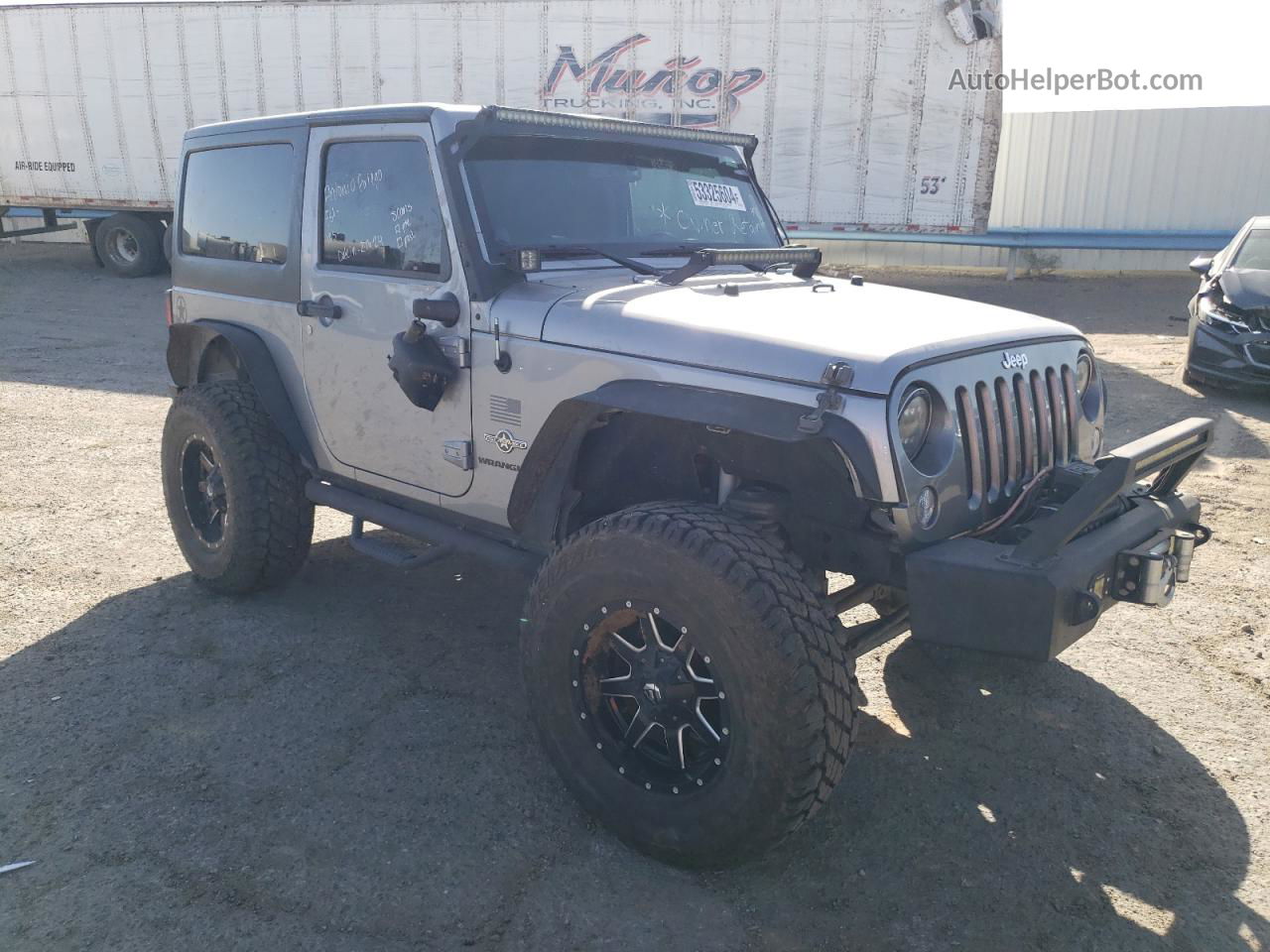 2014 Jeep Wrangler Sport Silver vin: 1C4GJWAG1EL184445