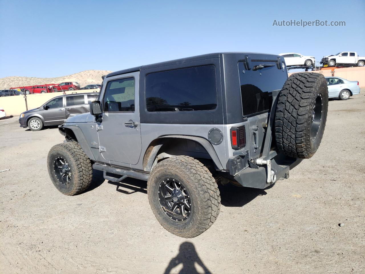 2014 Jeep Wrangler Sport Silver vin: 1C4GJWAG1EL184445