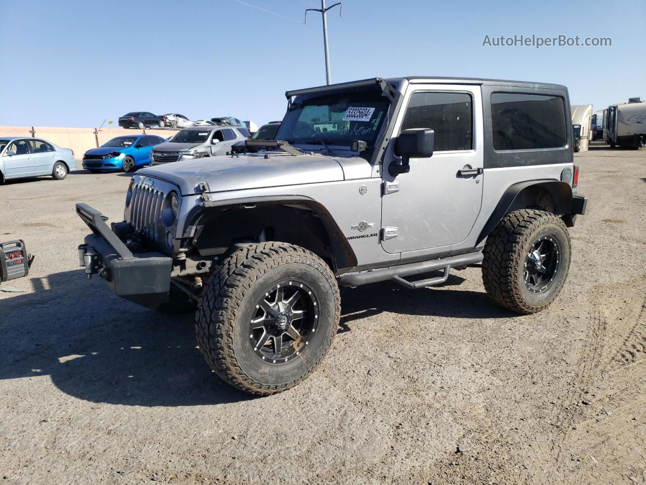 2014 Jeep Wrangler Sport Silver vin: 1C4GJWAG1EL184445