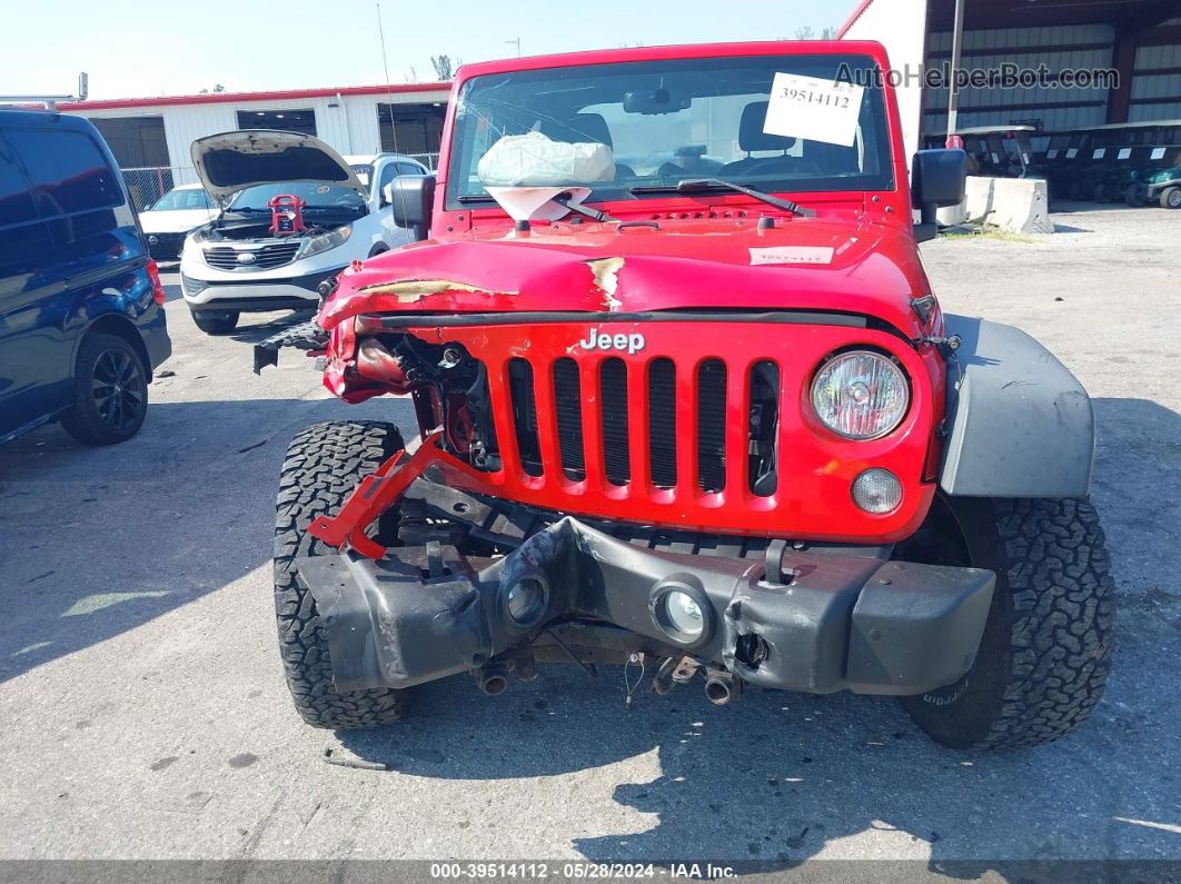 2017 Jeep Wrangler Sport 4x4 Red vin: 1C4GJWAG7HL639349