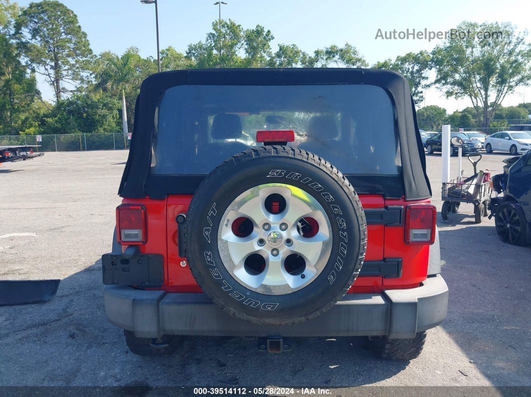 2017 Jeep Wrangler Sport 4x4 Red vin: 1C4GJWAG7HL639349