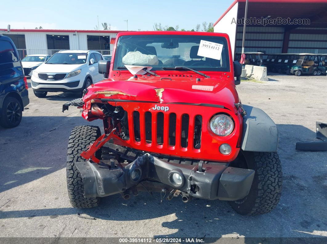 2017 Jeep Wrangler Sport 4x4 Red vin: 1C4GJWAG7HL639349