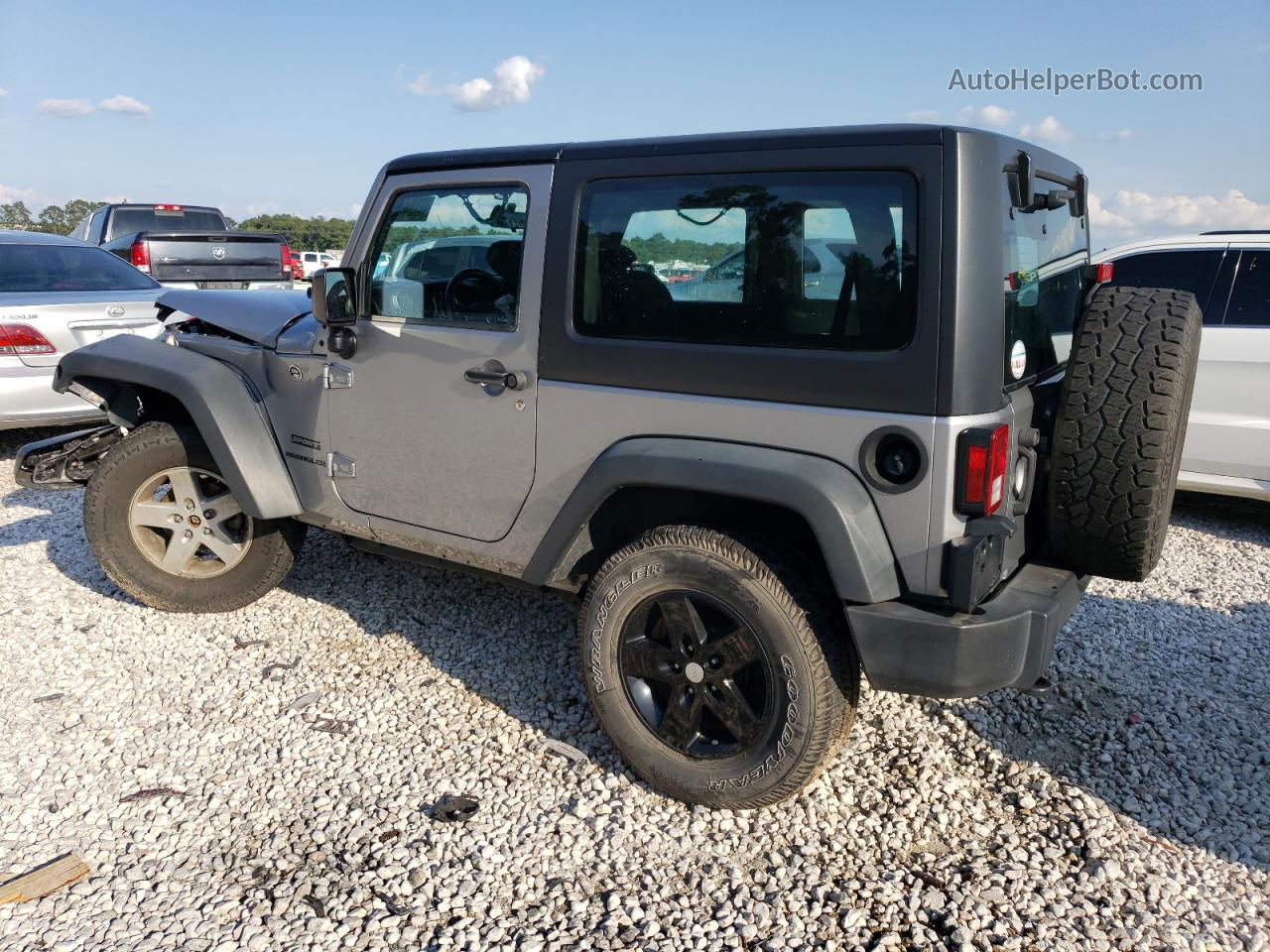 2017 Jeep Wrangler Sport Gray vin: 1C4GJWAGXHL601937